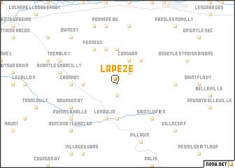 map of La Pèze
