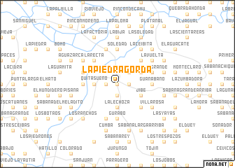 map of La Piedra Gorda