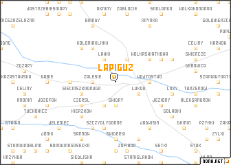 map of Łapiguz