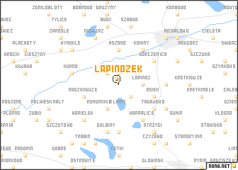 map of Łapinóżek