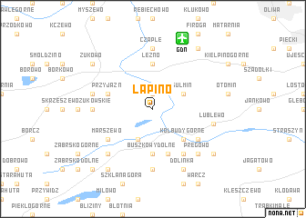 map of Łapino