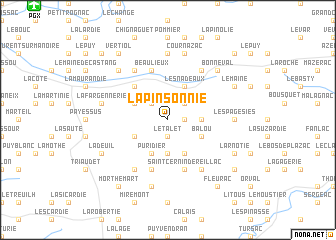 map of La Pinsonnie