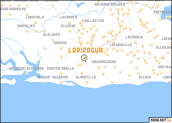 map of La Piragua