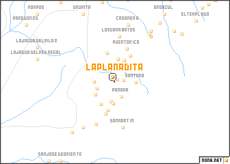 map of La Planadita