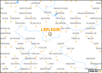 map of Laplėgiai