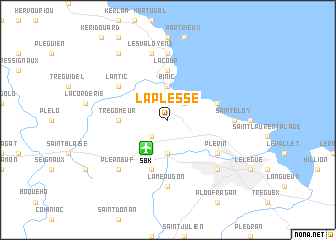map of La Plesse