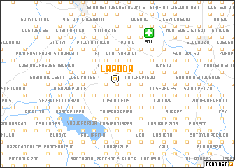 map of La Poda