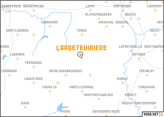 map of La Poëtevinière