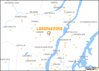 map of La Ponderosa