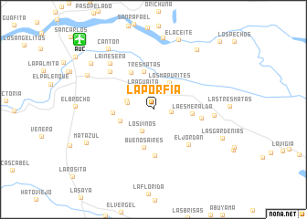 map of La Porfía