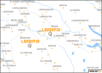 map of La Porfía