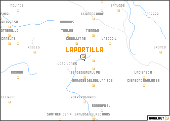 map of La Portilla