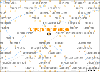map of La Poterie-au-Perche