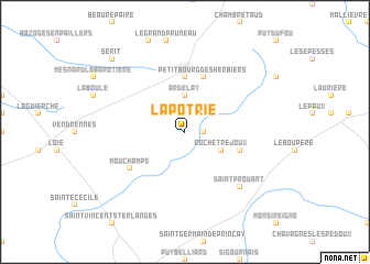 map of La Potrie