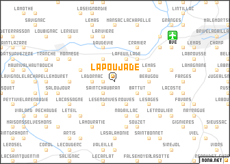 map of La Poujade