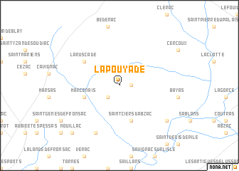map of Lapouyade