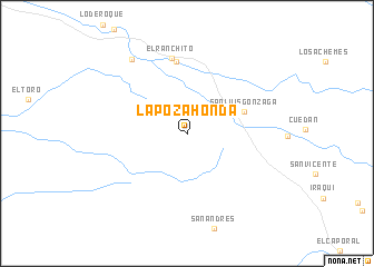 map of La Poza Honda