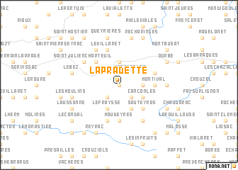 map of La Pradette