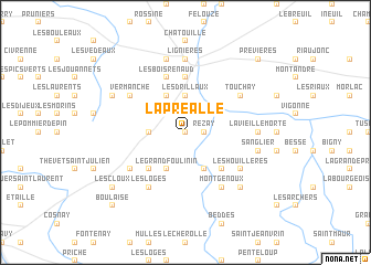 map of La Préalle