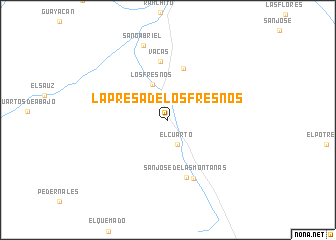 map of La Presa de los Fresnos