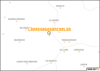 map of La Presa de San Carlos