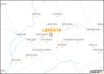 map of La Prieta