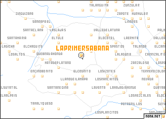 map of La Primer Sabana