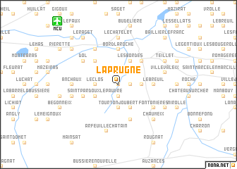 map of La Prugne