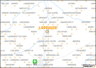 map of La Prugne