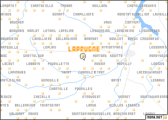 map of La Prugne