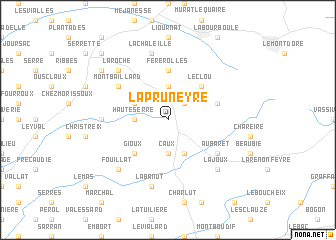 map of La Pruneyre