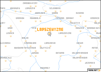 map of Łapsze Wyżne