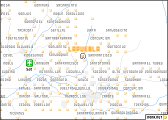 map of La Puebla