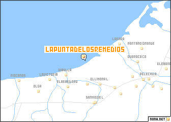 map of La Punta de los Remedios