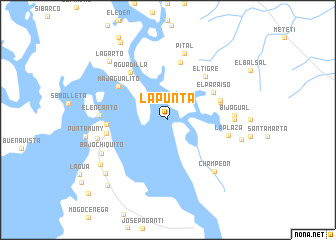 map of La Punta