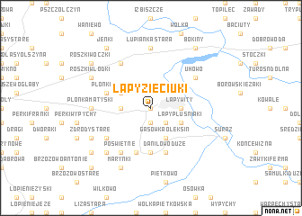 map of Łapy Zięciuki