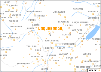 map of La Quebrada