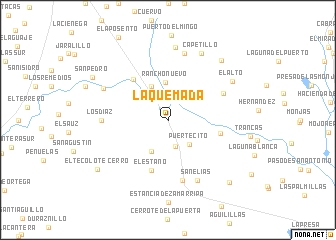 map of La Quemada