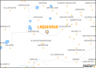 map of La Quemada