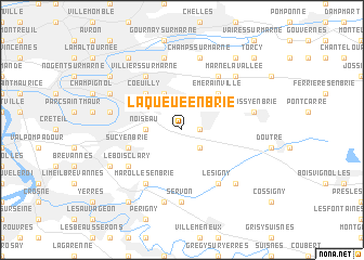 map of La Queue-en-Brie