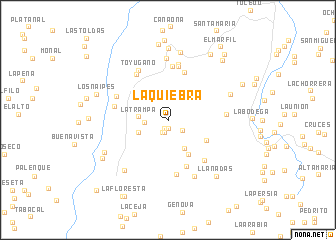 map of La Quiebra