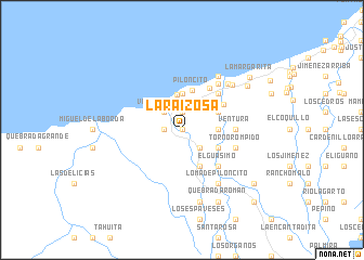 map of La Raizosa