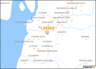 map of La Rama