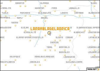 map of La Rambla de la Orica