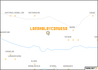 map of La Rambla y Condesa