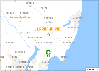 map of Laranjeiras