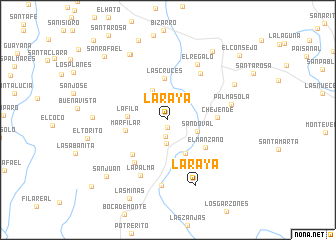 map of La Raya