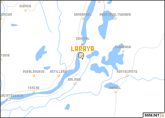 map of La Raya