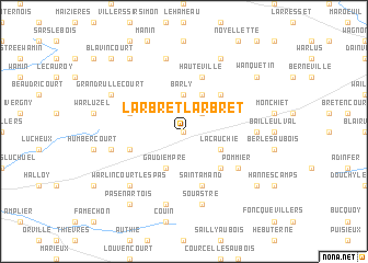 map of Larbret LʼArbret