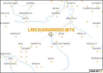 map of Larceveau-Arros-Cibits